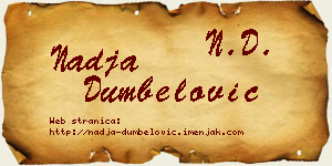 Nadja Dumbelović vizit kartica